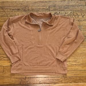 Freely large Men's Tan half zip Sweater excellent condition